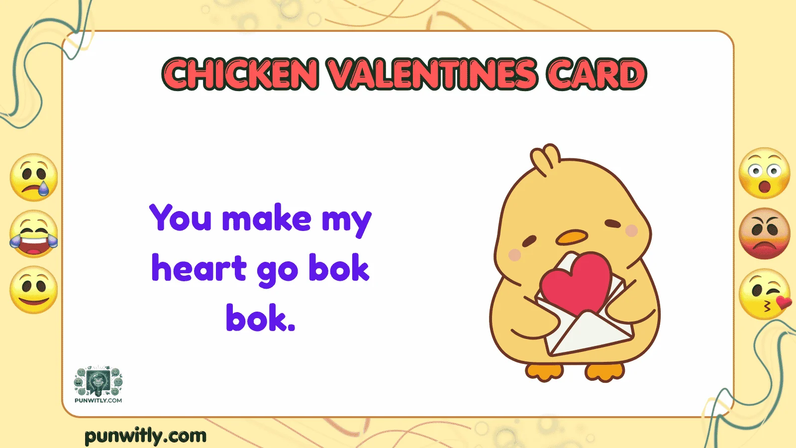 Chicken Valentines Card